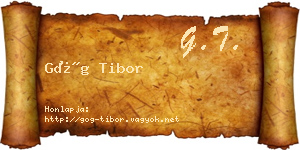 Góg Tibor névjegykártya