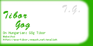 tibor gog business card