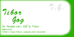 tibor gog business card